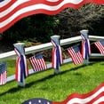 4th of July Patriotic Ribbon Garland Streamers, Red White Blue Star ...
