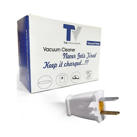 Replacement Part For Fit All Vacuum Cleaner Male Plug With Grip White # 32-5612-96