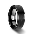 thumbnail image 3 of Rebel Raised Hammer Finish Step Edge Black Tungsten Carbide Wedding Band With Brushed Finish, 3 of 4
