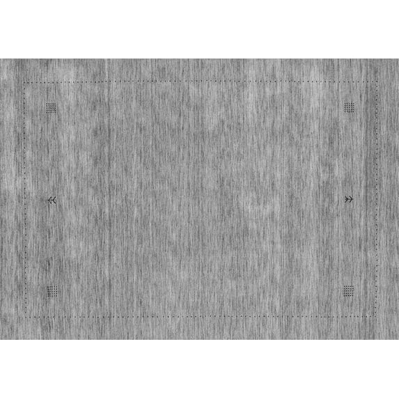 Ahgly Company Indoor Rectangle Abstract Gray Contemporary Area Rugs, 7' x 9'