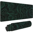 thumbnail image 1 of Green Topographic Gaming Mouse Pad - Large Rubber Keyboard Mat, Non-Slip Extended Desk Pad, Perfect for Work, Game, Office, Home, 1 of 6