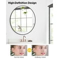 thumbnail image 5 of FOLDLIFE 30 Inch Round Wall Mounted Mirror with Black Metal Frame - Versatile Circle Mirror for Bathroom, Entryway, Vanity, Living Room, and Bedroom Decor, 5 of 7