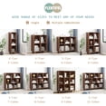 thumbnail image 2 of IOTXY Freestanding Wooden Low Bookcase - 3 Ties 11 Cubes Open Storage Cabinet with Legs Walnut, 2 of 5
