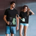 thumbnail image 4 of RQYYD Lovely Dinosaur Matching Couple T-Shirt for Husband Wife,Short Sleeve Crewneck Matching T-Shirt for Lover, 4 of 5
