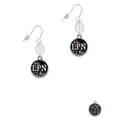 thumbnail image 2 of Delight Jewelry Silvertone Nurse Caduceus Seal - LPN Silvertone Leaf French Earrings, 2 of 5