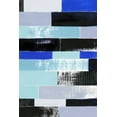 thumbnail image 2 of Popp, Grace 17x24 Black Ornate Wood Framed with Double Matting Museum Art Print Titled - Black and Blue Bricks II, 2 of 4