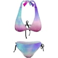 thumbnail image 5 of SKQIT Women Swimsuit Bikini Sets Triangle Cheeky Gradient Color Two Piece Bathing Suit, 5 of 7