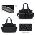 thumbnail image 5 of Sunyuer Diaper Bag Tote for Daily Use, Quilted Mommy Bag Function Maternity Bag Diaper Changing Messenger with Shoulder Strap Wet Pocket, 5 of 8