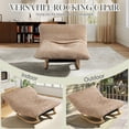 thumbnail image 6 of Timbernest Bean Bag Rocking Chair for Indoor Outdoor, Accent Armless Lazy Sofa, Corduroy Casual Single Couch, Khaki, 6 of 9