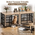 thumbnail image 4 of TIME RAY 88 Inch Dog Crate Furniture for Large Dog,Wood Dog Kennel Furniture Indoor with Removable Divider,Dog Cage Furniture as TV Stand,White, 4 of 8