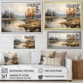 thumbnail image 4 of Designart "The Serenity Of Lakeside Fall Foliage II" Landscape Lake River Floater Framed Wall Art Prints, 4 of 5