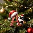 thumbnail image 4 of Penguin Letter Christmas Ornament,2D Personalized Initial Hanging Ornament for Christmas Tree,DIY Xmas Decor,Holiday Gift for Family,Friends(A), 4 of 8