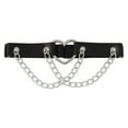 thumbnail image 3 of 2Pcs Fashion Sexy Leg Chain Leather Elastic Spiked Leg Harness for Women Girls Goth Heart Thigh Leg Chains Rave Body Jewelry Gift (black), 3 of 7