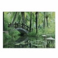 thumbnail image 1 of Peace Garden Cutting Board, Green Landscape in South China Palm Trees and Bushes Growth Nature, Decorative Tempered Glass Cutting and Serving Board, Small Size, Green Grey Brown, by Ambesonne, 1 of 1