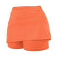 thumbnail image 4 of Clothing 2025 Women's High Waisted Tennis Skirts Tummy Control Pleated Golf Skorts Skirts for Women with Shorts Pockets Orange Tennis Skirts for Women 4XL, 4 of 6