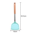thumbnail image 2 of Silicone Cooking Kitchen Utensils Set with Holder, Wooden Handles BPA Free Non Toxic Silicone Turner Spatula Kitchen Gadgets Utensil Set for Nonstick Cookware - style1, 2 of 6