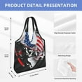 thumbnail image 3 of Vsdgher Largemouth Bass Fish in USA Print canvas Tote Bag, Lightweight Cloth Bags, Suitable for shopping, groceries, travel, 3 of 4
