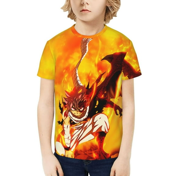 Fairy Tail Kids T-Shirt 3d Printed Graphic T-Shirts Boys And Girls Short Sleeve Shirts For Youth Kids X-Small