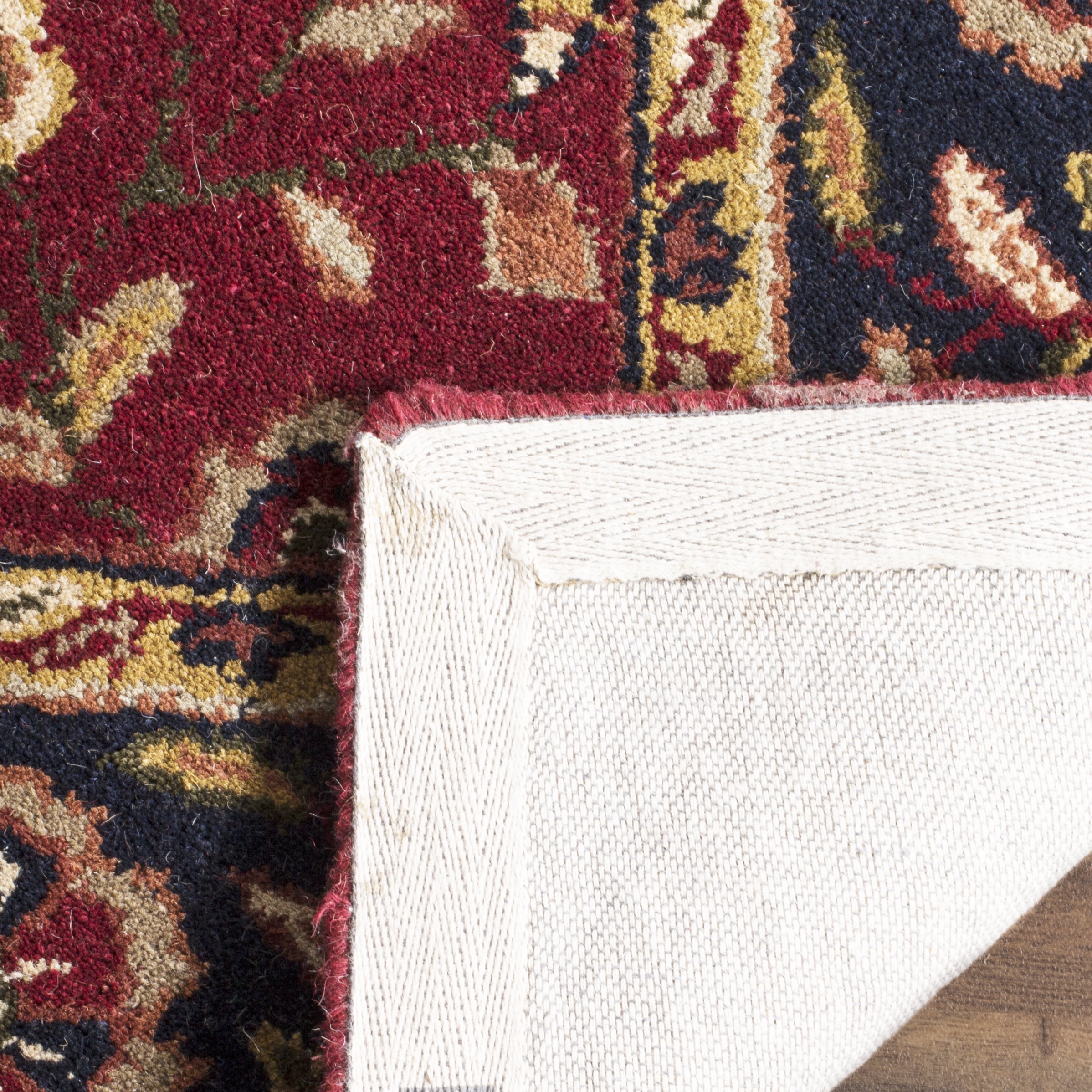 Safavieh Heritage Essex Oriental Wool Runner Rug, Red/Navy, 2'3" x 18'