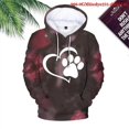 thumbnail image 3 of Sudadera con capucha con estampado de pata de perro para mujer, estilo informal, para invierno y otoño, chaqueta con capucha para adolescente, 3 of 5