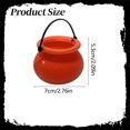 thumbnail image 3 of Red Halloween Candy Bowl Plastic Cauldron Witch Pot of Greed Halloween Basket Witch Cauldron (1pc 2.76in), 3 of 4