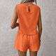 thumbnail image 3 of MKLEKYY Pantalones Cortos Deportivos Mujer Conjunto De Dos Piezas De Top Y Pantalones Cortos De Color Sólido Para Mujer, 3 of 4