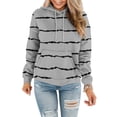 thumbnail image 4 of Oversize Pullover Hoodies for Women Trendy Fashion Casual Striped Long Sleeve Pocket Hoodie, 4 of 6