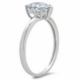 thumbnail image 2 of 1.25 ct Heart Cut Natural Sky Blue Topaz Solitaire 14K White Gold Womens Engagement Ring, 2 of 6