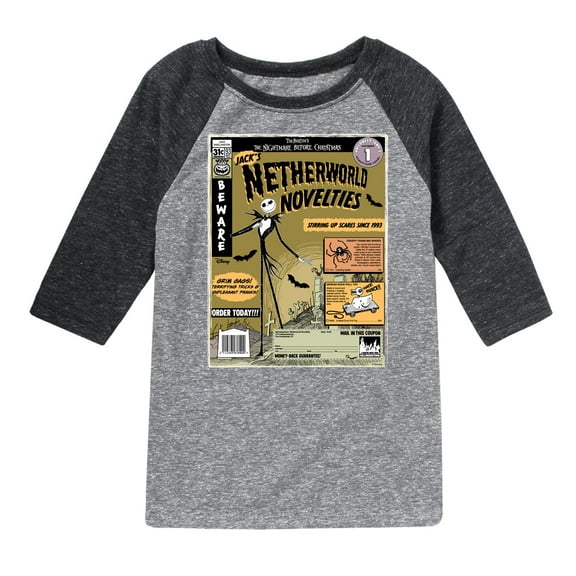 Disney - The Nightmare Before Christmas - Jack's Netherworld Novelties - Toddler & Youth Raglan Graphic T-Shirt