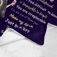 thumbnail image 3 of LHSHID Personalized Blanket to My Bestie I Would Give You The Ability to See Yourself Through My Syes Blanket Throws for Bed, 3 of 4