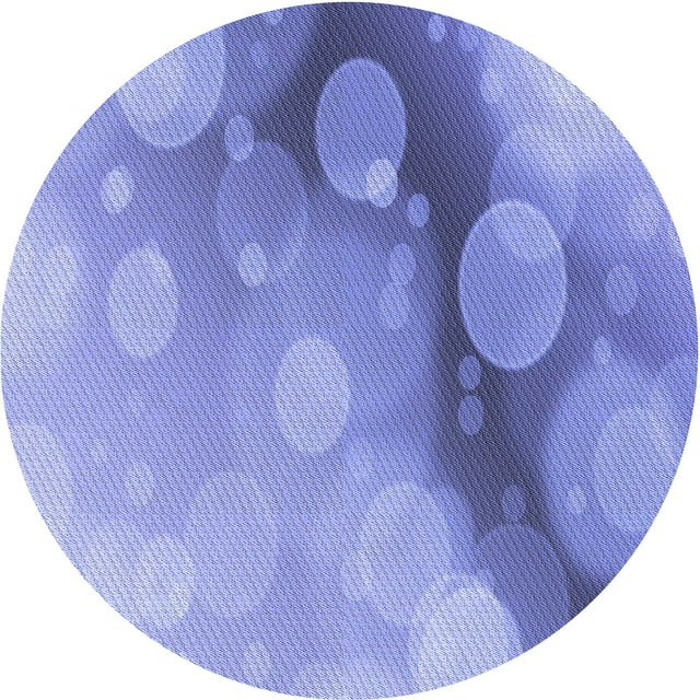 Ahgly Company Tapis Rond Lavable en Machine Intérieur Jeans Transitionnels Bleu, 4 Pieds Rond