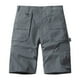 thumbnail image 2 of pstuiky Pantalones cortos para hombre, Pantalones cargo para hombre, de color liso, a la moda, con bolsillos laterales, cintura abotonada y múltiples bolsillos., 2 of 5