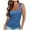 Light Blue, variant on HVOBTTY Women's Summer Fashion Sleeveless Square Neck Slim Soft Versatile Daily Basic Comfy Beach Tank Top Light Blue, M