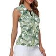 thumbnail image 4 of Whosucclay Tropical Leaf Golf Golf Top for Women, Sleeveless Elastic Casual Athletic Tank Tops Shirts for Tennis Running Sports Outdoor, 4 of 7