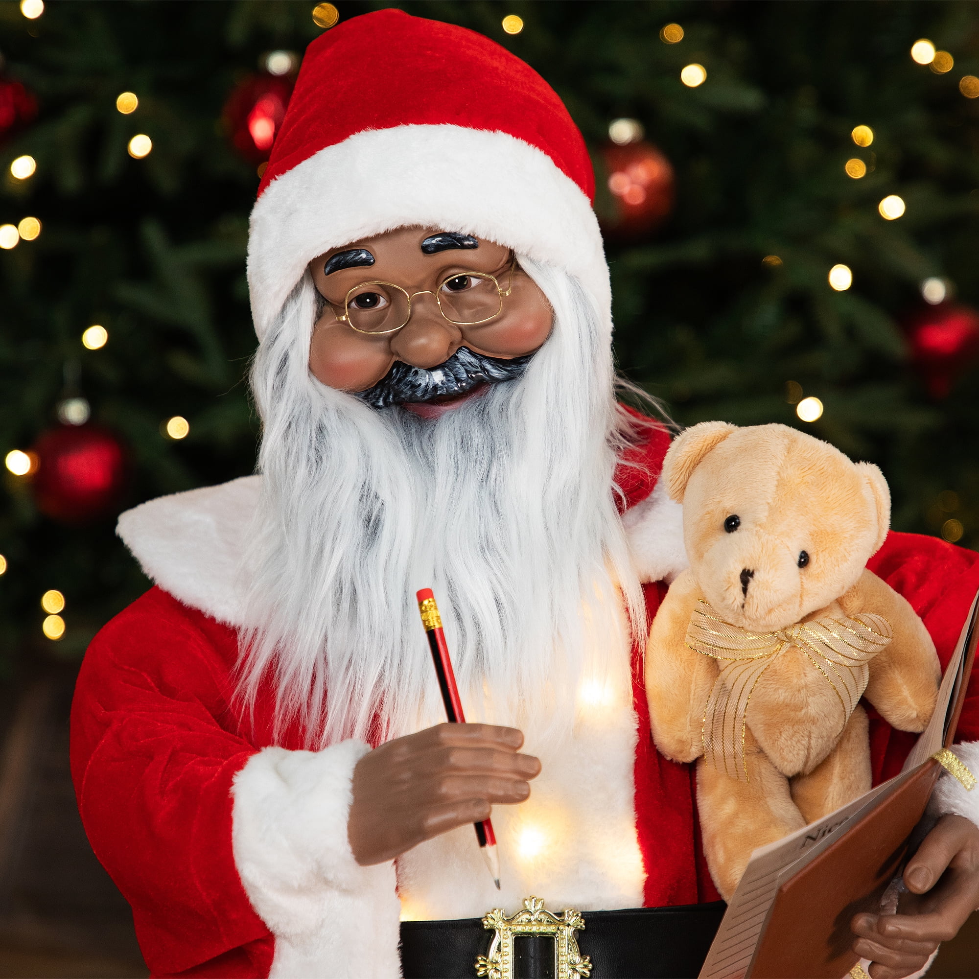 Northlight Lighted and Animated Musical African American Santa
