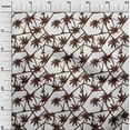 thumbnail image 3 of oneOone Cotton Poplin Brown Fabric Tropical Leaf Craft Projects Decor Fabric Printed By The Yard 42 Inch Wide-3C, 3 of 4