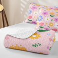 thumbnail image 4 of Erosebridal Cute Spring Bloom Twin Quilt Set,Tulip Daisy Twin Coverlet Set For Girls,2pcs, 4 of 7
