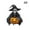 Black, variant on nvzhuang Halloween Wall Decals Spooky Skull Witch Pumpkin PVC Peel and Stick Flat Wall Stickers