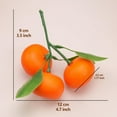 thumbnail image 2 of Lifelike Fake Orange Decoration Artificial Realistic Bunch Tangerine with Leaves Model Simulation Citrus Fruit Birthday Prop 3 Clusters, 2 of 3
