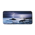thumbnail image 1 of Nature Computer Mouse Pad, Summer Storm Beginning with and Beams over the Rocky Coast Waves Mystic Image, Rectangle Non-Slip Rubber Mousepad X-Large, 35" x 15" Gaming Size, Grey Purple, by Ambesonne, 1 of 2