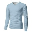 thumbnail image 7 of JGNGSHN Big and Tall Shirts for Men Solid Color V-Neck T Shirt Slim Stretch Basic Tees, 7 of 7