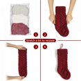 thumbnail image 4 of Paquete de 3 medias clásicas de punto de Navidad de 18.0 in para colgar decoraciones navideñas blancas, rojas y grises. Xemadio WRJM-427, 4 of 7
