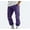 Purple, variant on Patlollav Mens Solid Multiple Pockets Outdoor Straight Type Fitness Pants Cargo Trousers