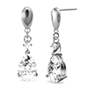 thumbnail image 4 of Cate & Chloe Zoey 18k White Gold Plated Teardrop Earrings with Swarovski Crystals Gift for Women, 4 of 6