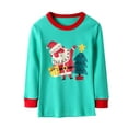 thumbnail image 7 of WIBACKER 2-7T Little Boys Girls Christmas Pajamas Sets for Kids Cotton Snug Fit 2Pcs Sleepwear - Santa Claus, 7 of 7