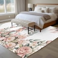 thumbnail image 5 of Easter Bunny 5'x8' Area Rug for Living Room, Cute Rabbit Rose Floral Pastoral Leaves Plants Washable Non-Slip Rugs for Bedroom Nursery Dining Room, Low-Pile Kitchen Carpet Large Entryway Rugs, 5 of 9