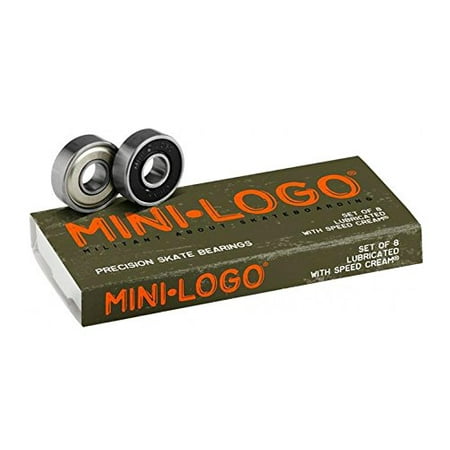 Bearings (Pack of 8), Silver, Mini LogoTM Bearings are Skate RatedTM, precision 608 bearings made to Skate One specifications. They have a removable.., By Mini-Logo