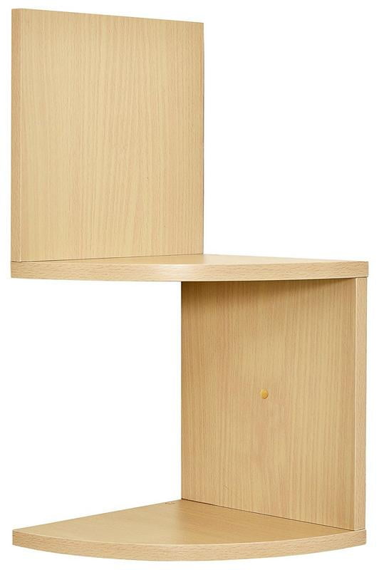 2 Tier Espresso Modern Design Corner Floating Shelves