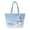 Blue Snowman Print 1, variant on Whosucclay Red Snowflake Quilted Tote Bag Large Capacity Portable Shoulder Bag for Cosmetics Storage, Books Carrying, Daily Travel Holiday Shopping Winter Christmas Gift for Women