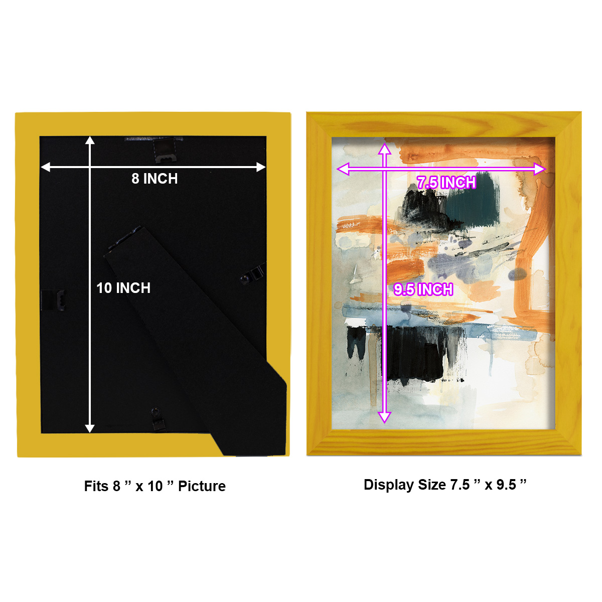 Seria II - Framed Print w/glass - Sunflower Yellow